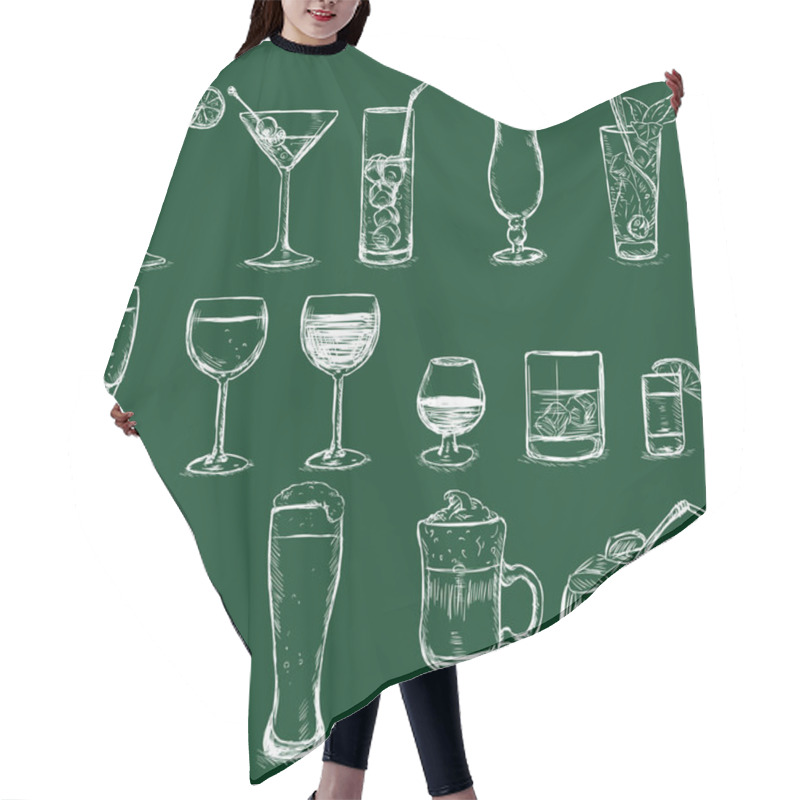 Personality  Cocktails And Alcohol Drinks Hair Cutting Cape