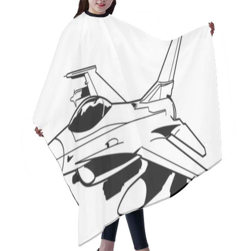 Personality  Jet Fighter Aircraft Hair Cutting Cape