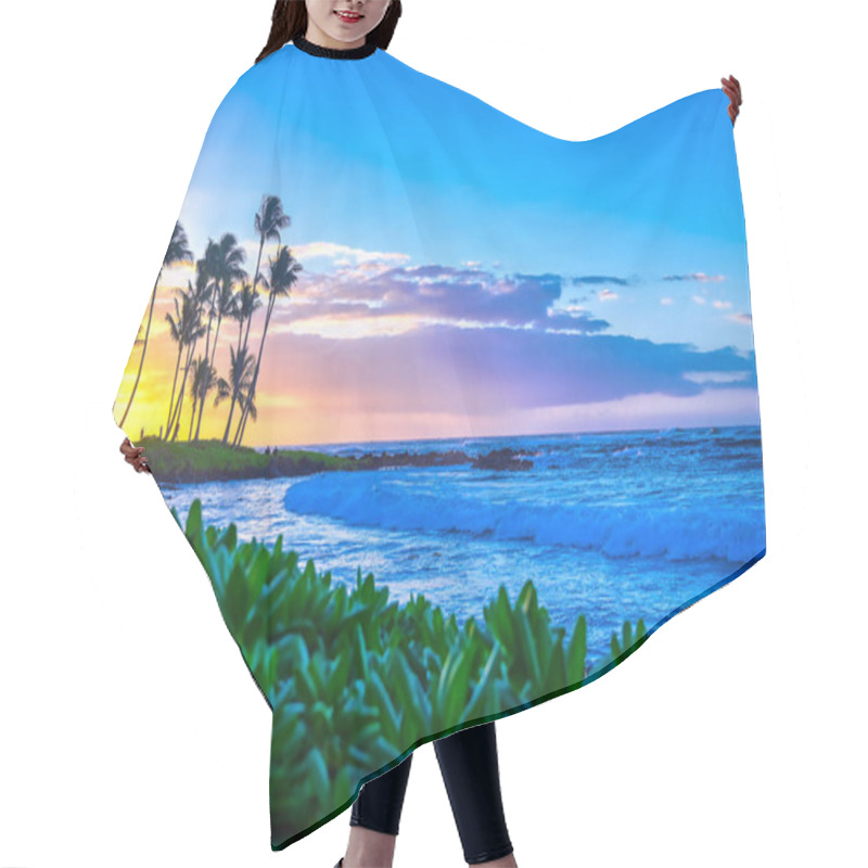 Personality  Sunrise Over The Coast Of Kauai, Hawaii. Hair Cutting Cape