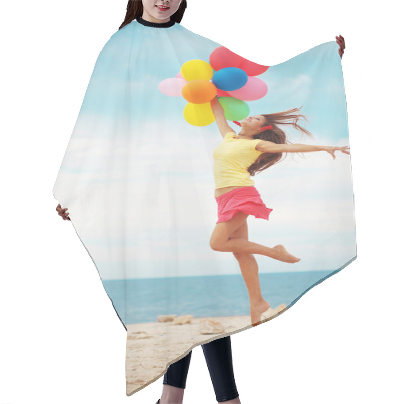 Personality  Girl With Balloons Hair Cutting Cape