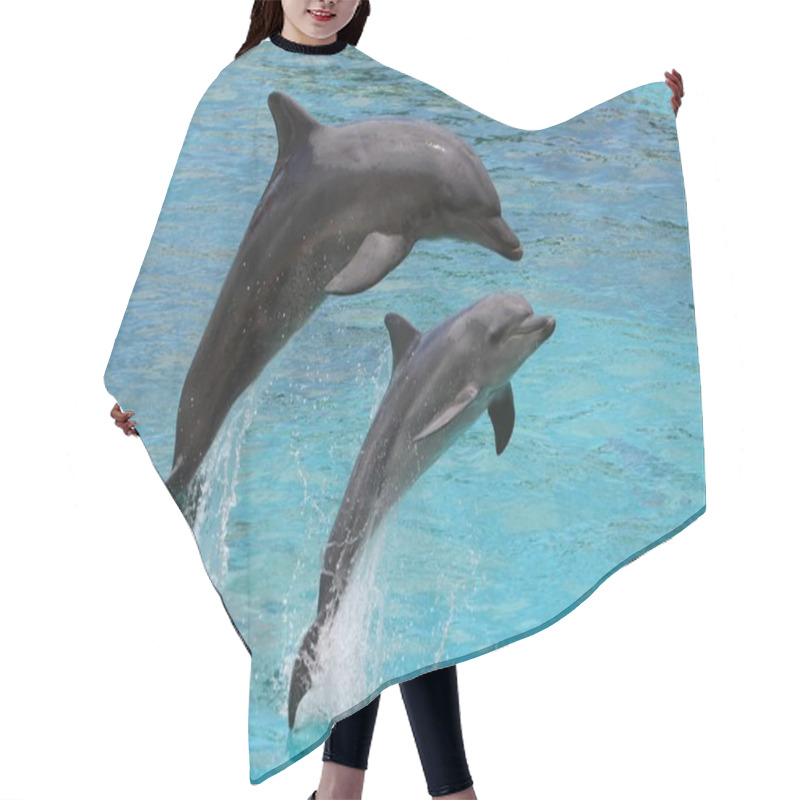 Personality  Dolphins Jumping Hair Cutting Cape