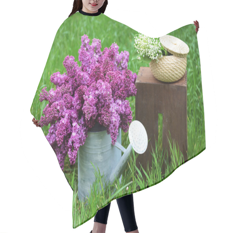 Personality  Lilac And May-lily Bouquets  Hair Cutting Cape