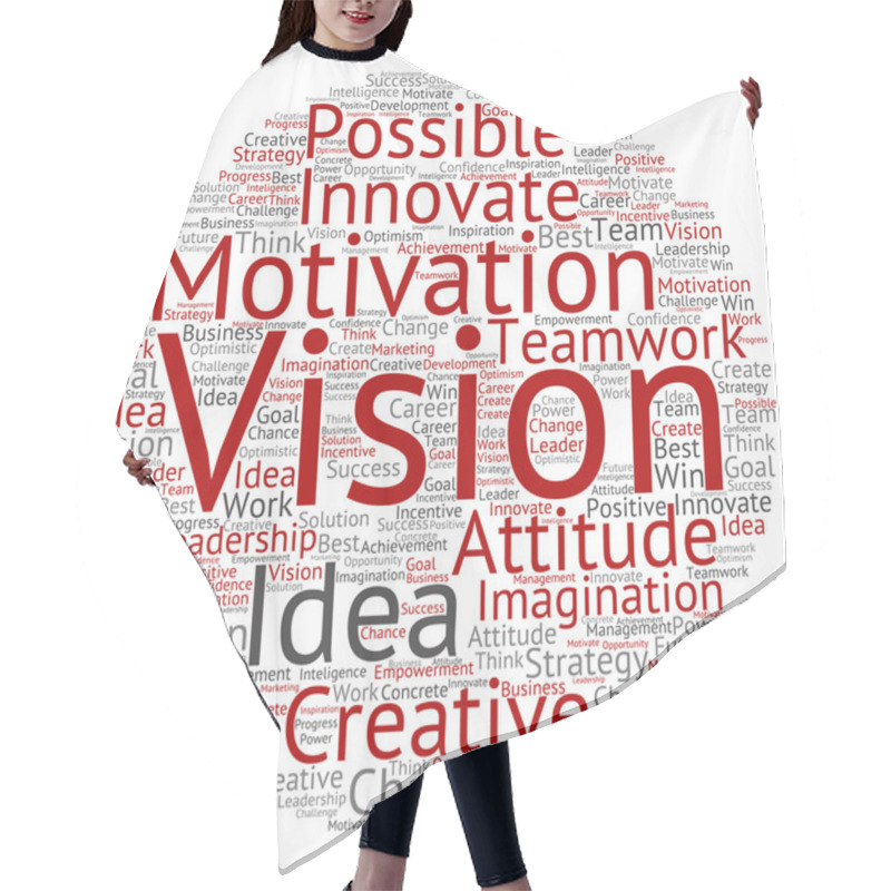 Personality  Abstract Creative Business Word Cloud  Hair Cutting Cape