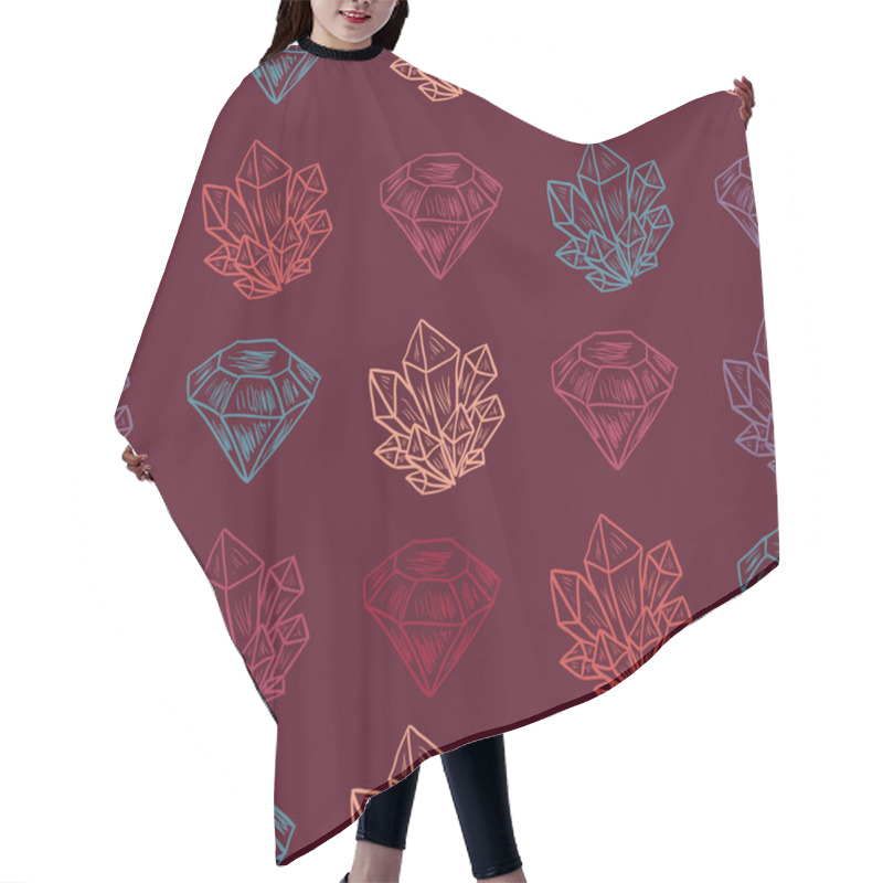 Personality  Diamond Seamless Pattern Hair Cutting Cape