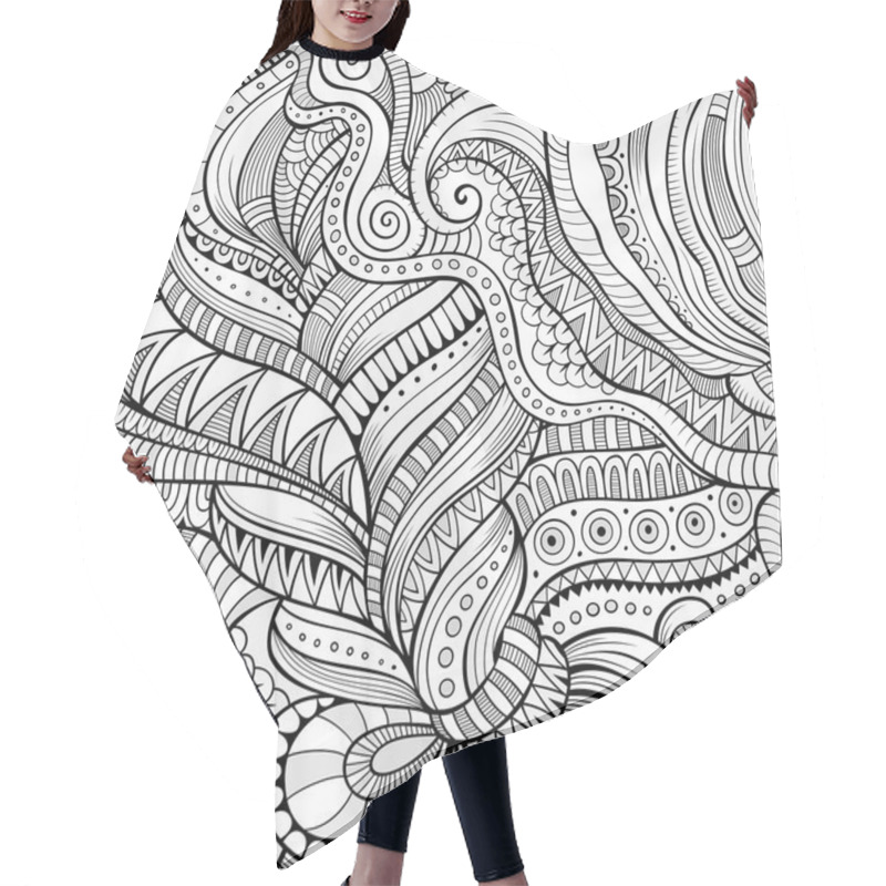 Personality  Decorative Ethnic Vector Background Hair Cutting Cape