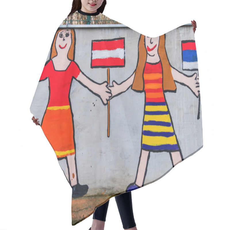 Personality  Paintings On A School Hair Cutting Cape