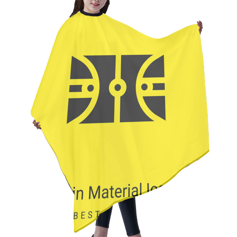 Personality  Basketball Court Minimal Bright Yellow Material Icon Hair Cutting Cape