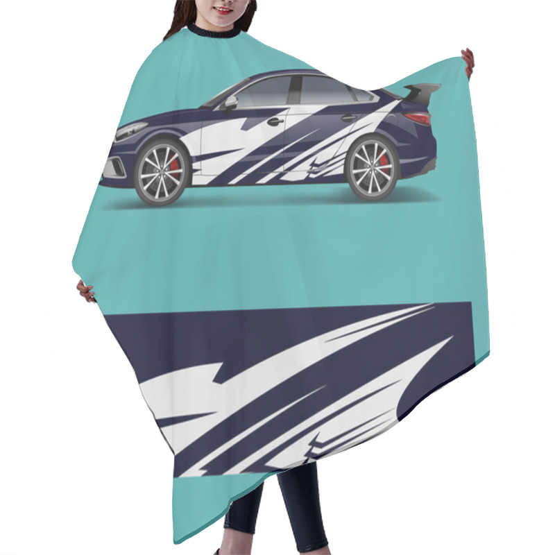 Personality  Modern Racing Car Wrap Strip For Racing Sport Car Design. Hair Cutting Cape