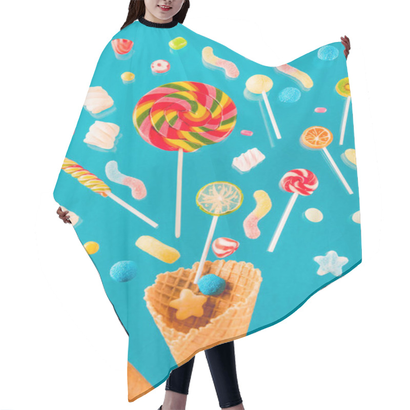 Personality  Waffle Cones And Candies  Hair Cutting Cape