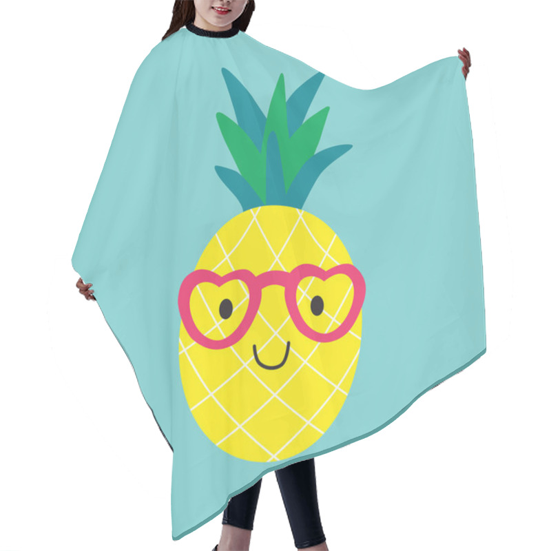 Personality  Pineapple, Hello Summer, Art Illustration Hair Cutting Cape