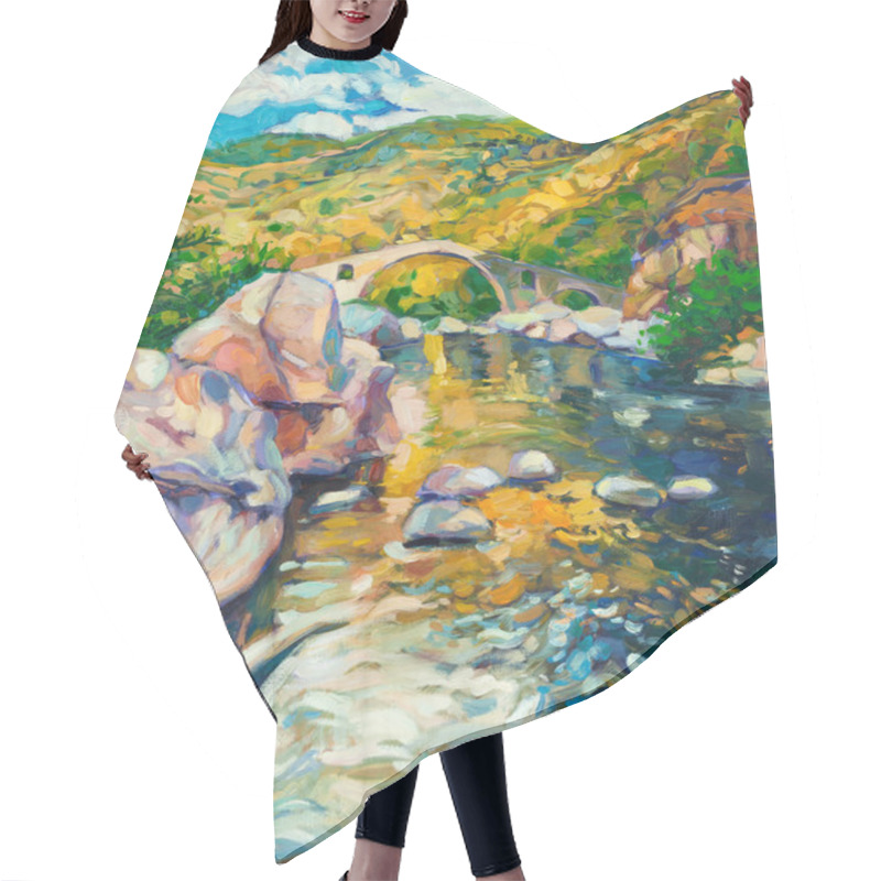 Personality  Bridge In The Mountains Hair Cutting Cape