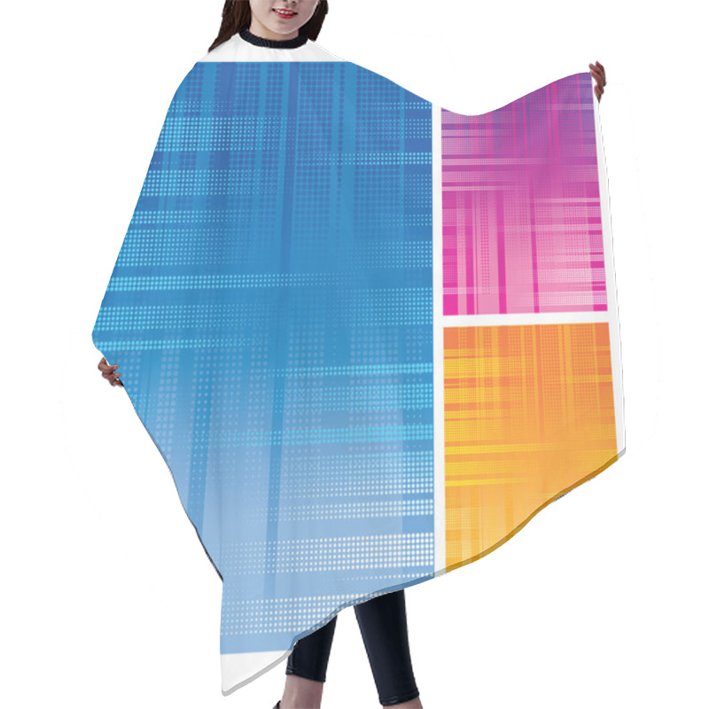 Personality  Abstract Halftone Background Hair Cutting Cape