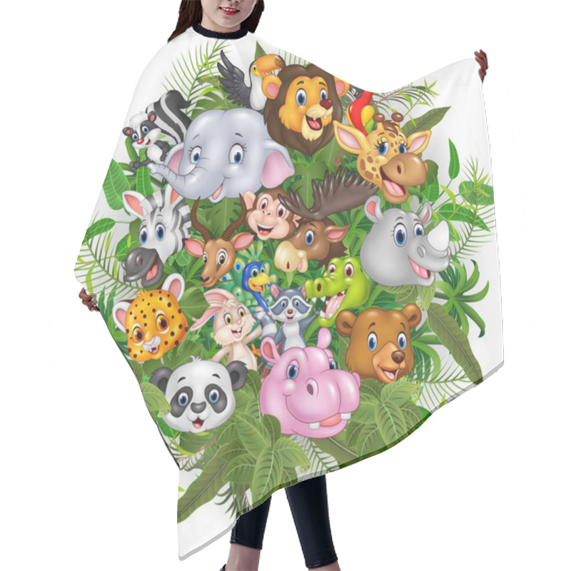 Personality  Cartoon Safari Animals Hair Cutting Cape