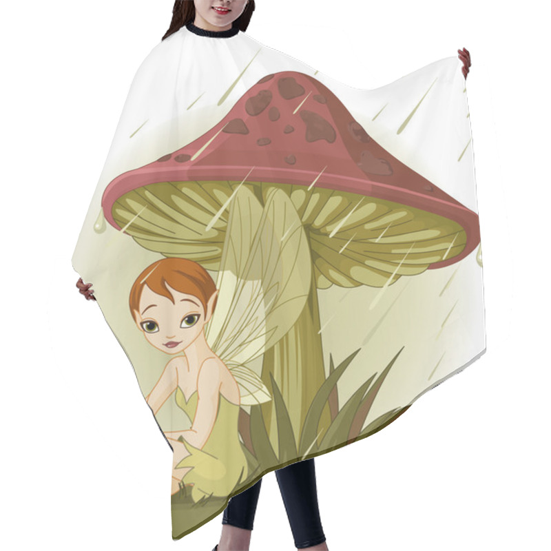 Personality  Fairy Under Mushroom Hair Cutting Cape