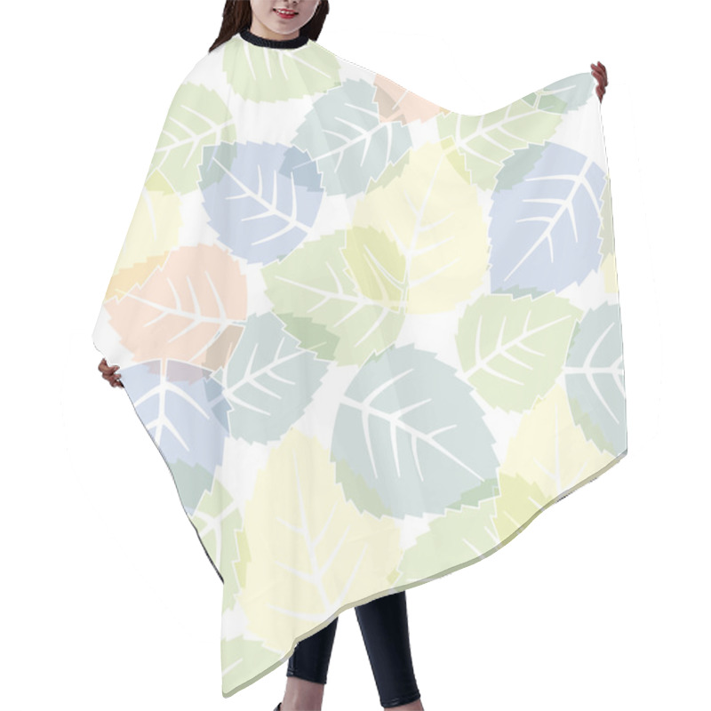 Personality  Seamless Leaves Pattern Hair Cutting Cape