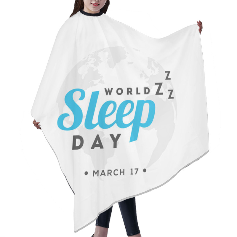 Personality  World Sleep Day Vector Design For Banner Or Background Hair Cutting Cape