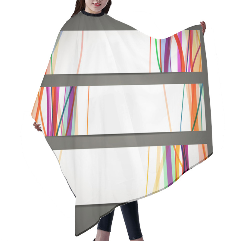 Personality  Banner With Abstract Pattern Hair Cutting Cape