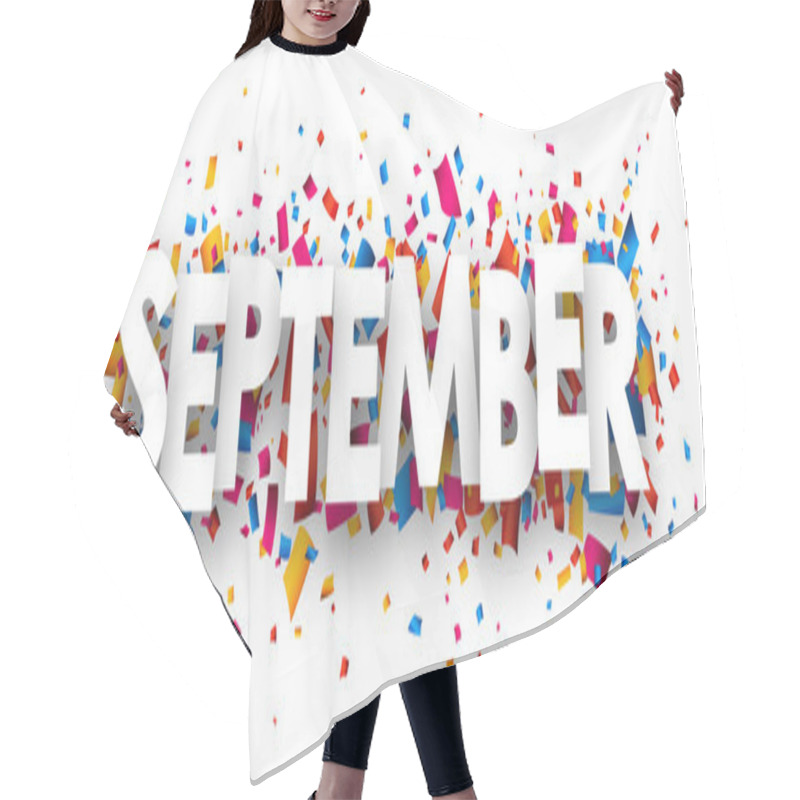 Personality  September Sign With Confetti Hair Cutting Cape