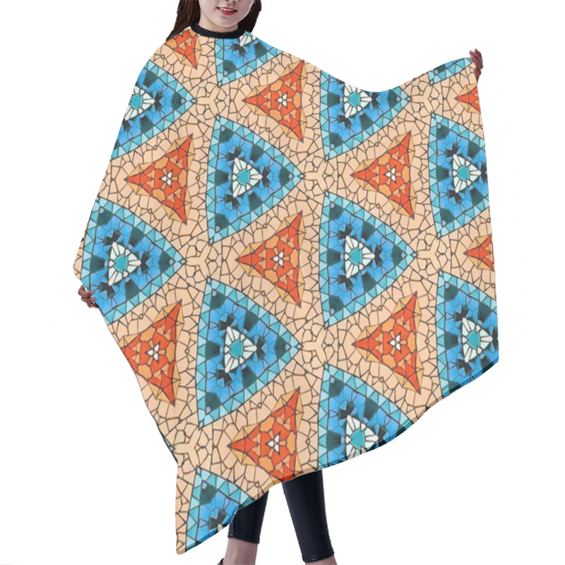 Personality  Seamlessly Tiled Kaleidoscopic Mosaic Pattern Hair Cutting Cape