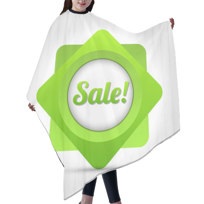 Personality  Green Vector Label - Sale! Hair Cutting Cape