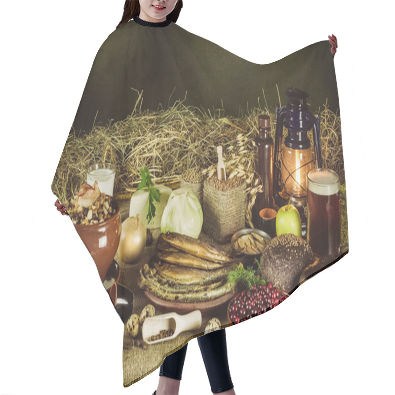 Personality  Food Still Life Hair Cutting Cape