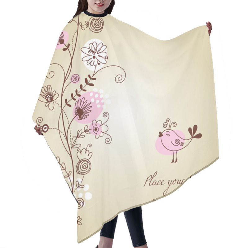 Personality  Floral Background Hair Cutting Cape