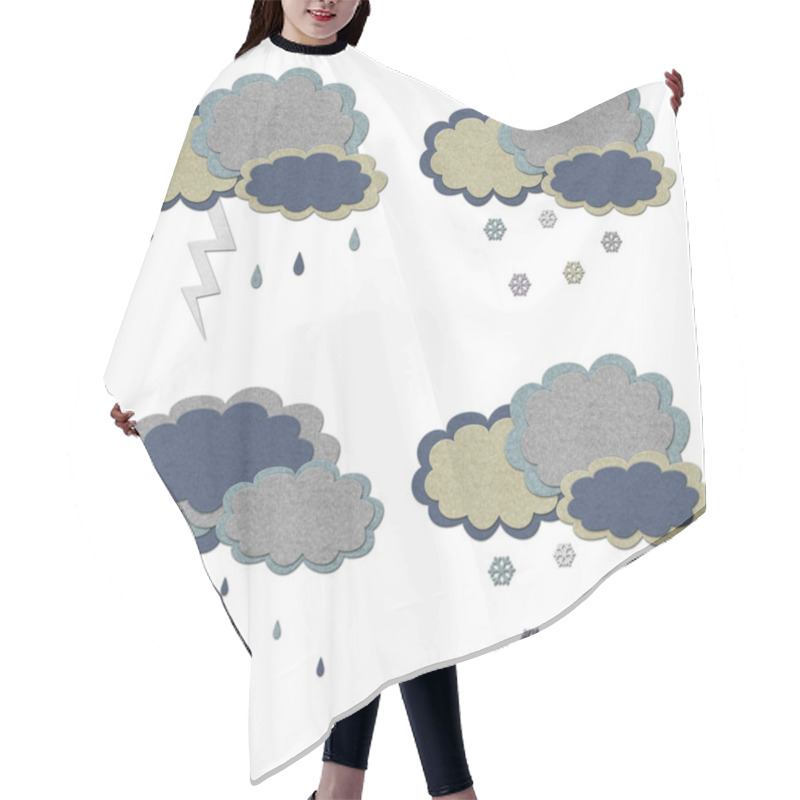 Personality  Set Of Bad Weather Conditions Hair Cutting Cape