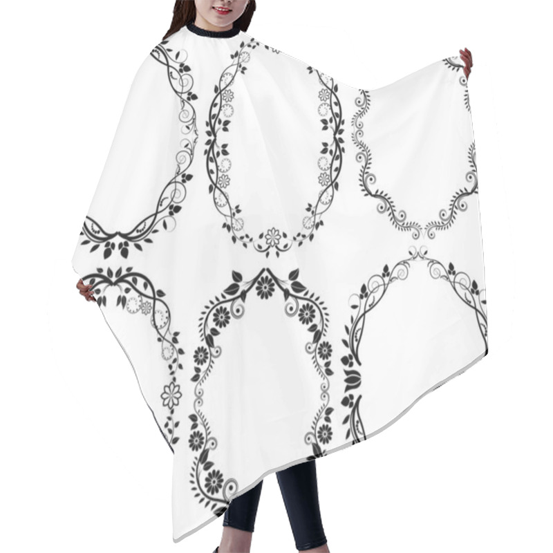 Personality  Floral Border Hair Cutting Cape