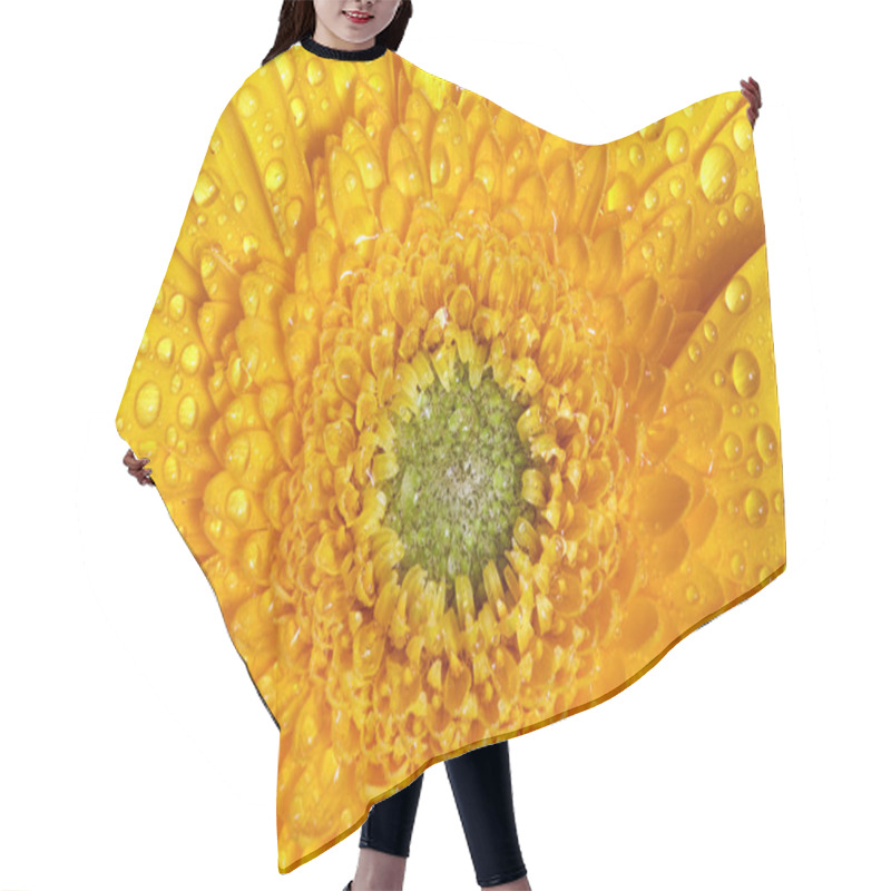 Personality  Fresh Wet Gerbera Flower Hair Cutting Cape