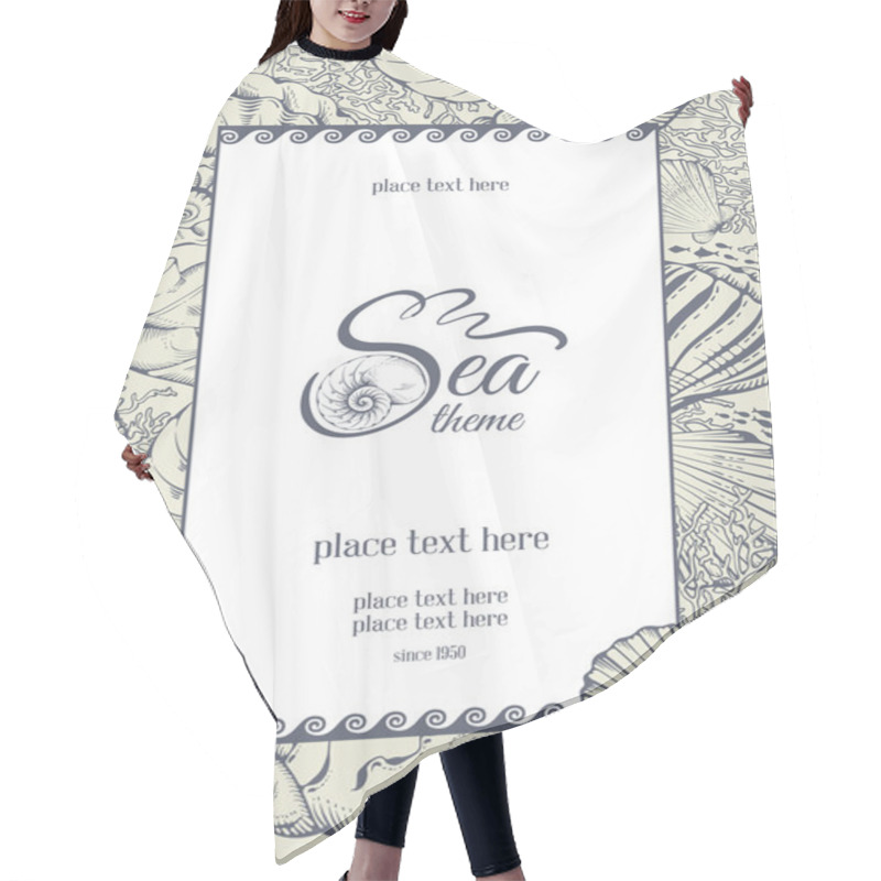 Personality  Sea Theme Hair Cutting Cape