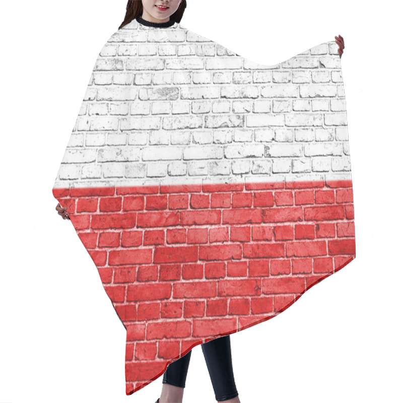 Personality  Grunge Poland Flag Hair Cutting Cape