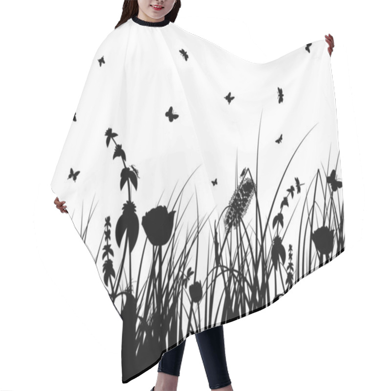 Personality  Meadow Silhouettes Hair Cutting Cape