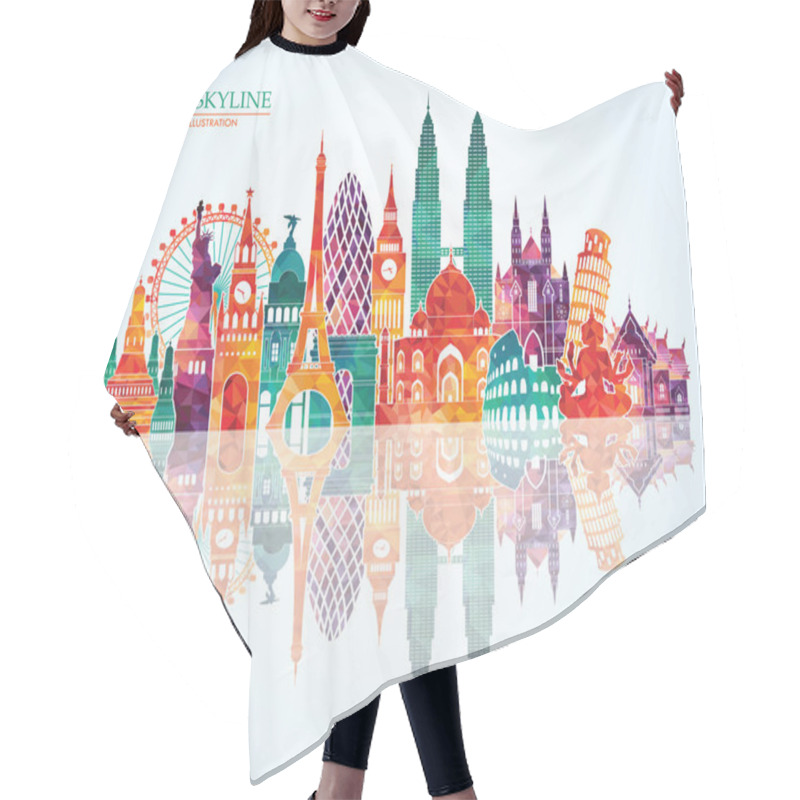 Personality  World Detailed Panorama Hair Cutting Cape