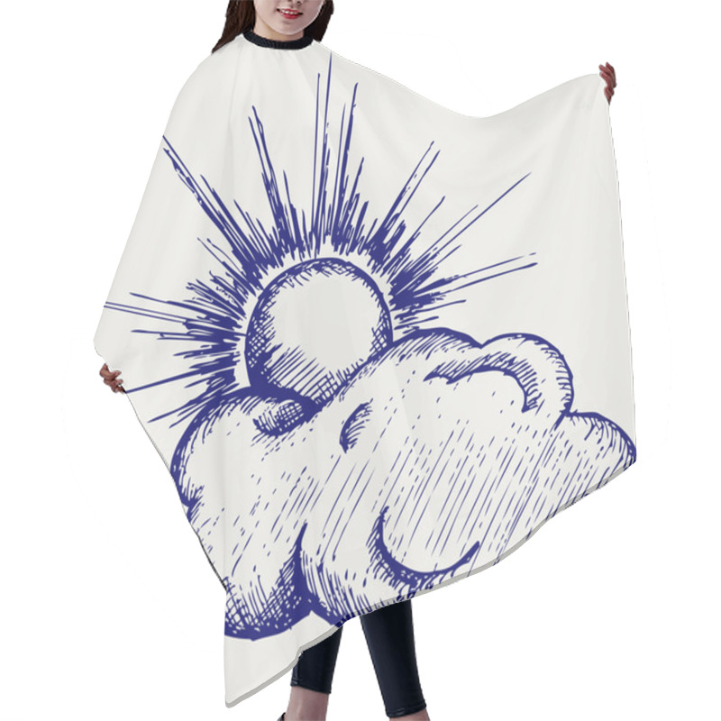 Personality  Sun In The Clouds Hair Cutting Cape