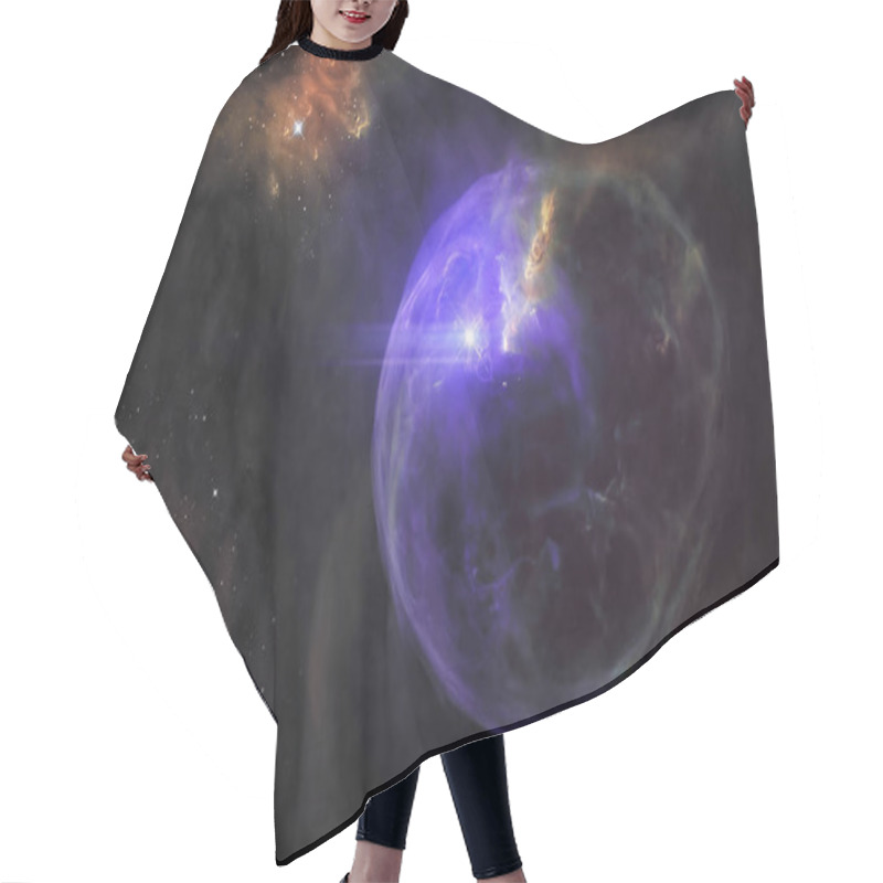 Personality  Supernova Explosion. Deep Space Landscape, Nebulae, Star Clusters. Science Fiction  Hair Cutting Cape