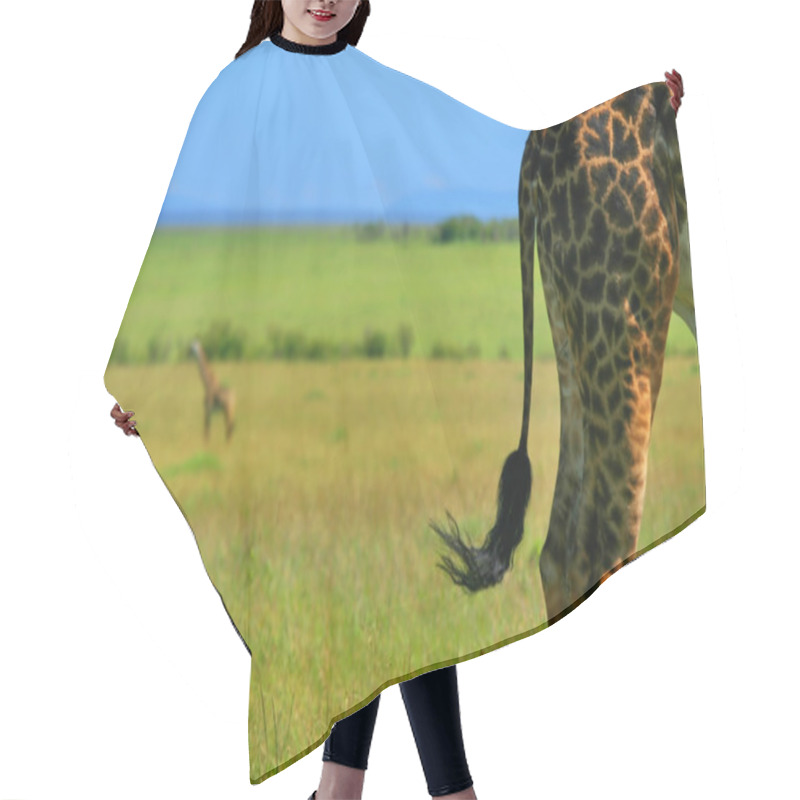 Personality  Close-up On Giraffe Skin Hair Cutting Cape