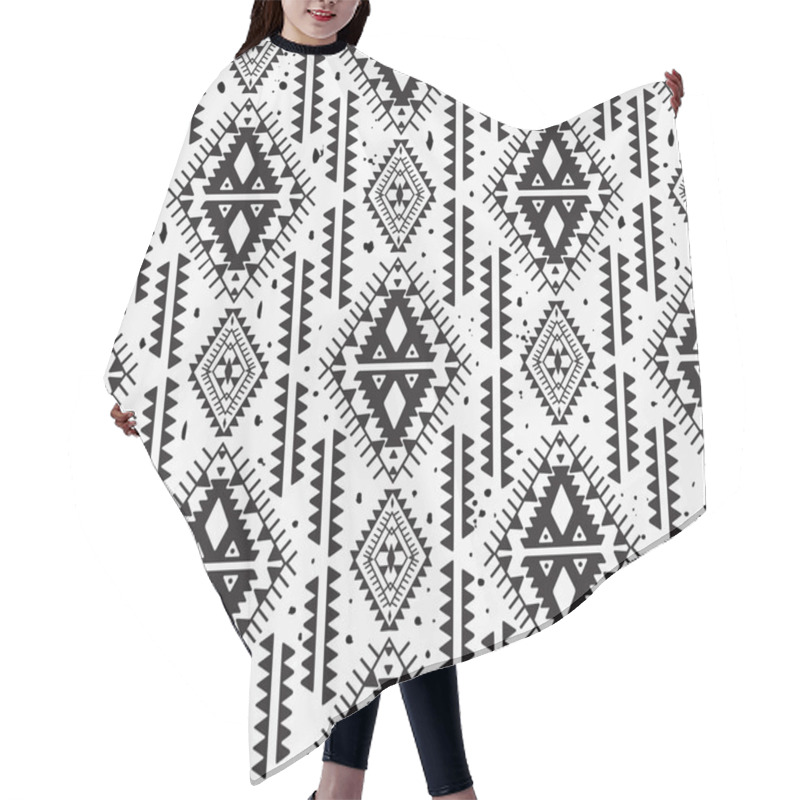 Personality  Tribal Vector Seamless Pattern Hair Cutting Cape