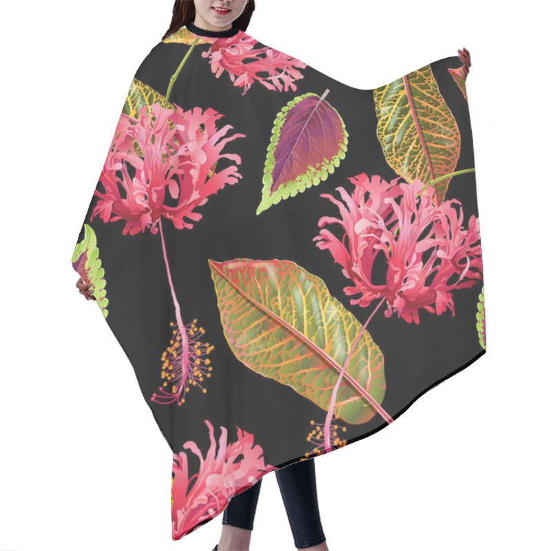 Personality  Tropial Plants Pattern Hair Cutting Cape