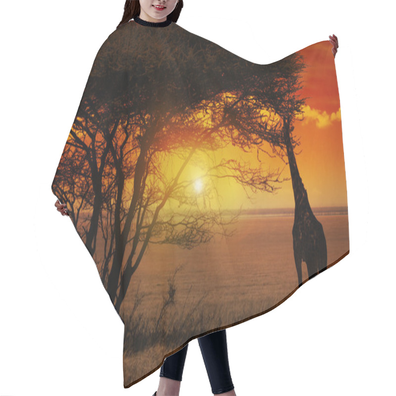 Personality  Africa Sunset Hair Cutting Cape