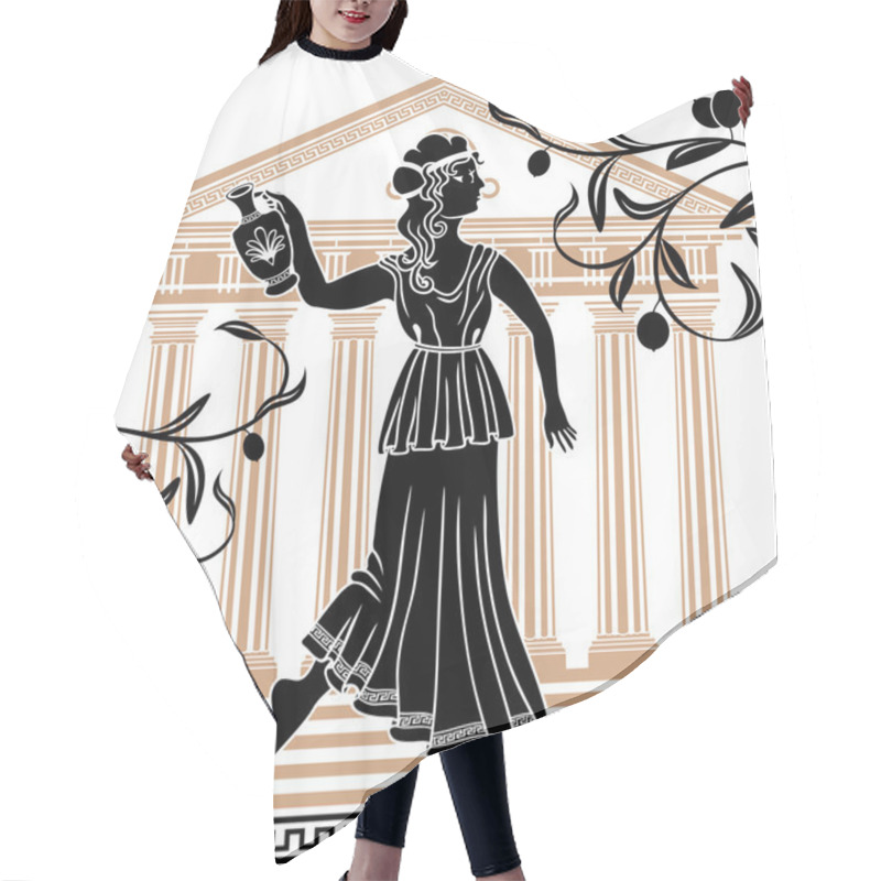 Personality  Greek Woman With Amphora Hair Cutting Cape