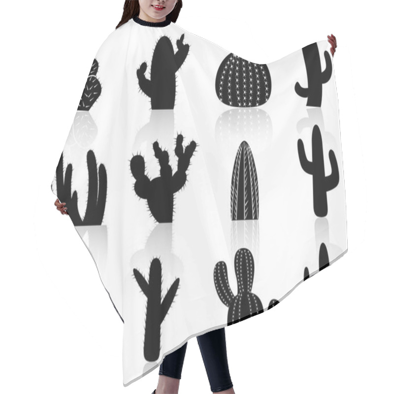 Personality  Cactus Silhouettes Hair Cutting Cape