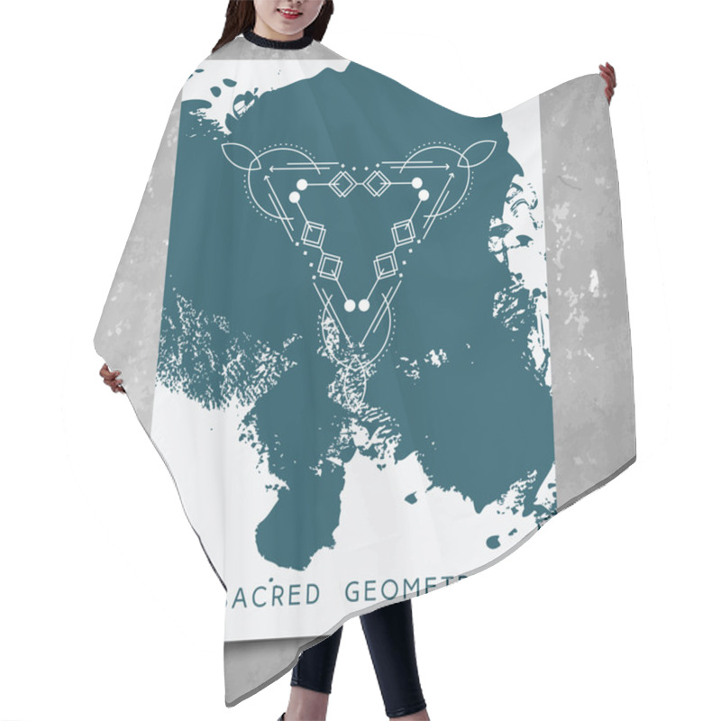 Personality  Vector Illustration Of A Mystic Sign Hair Cutting Cape