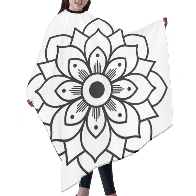 Personality  Ethnic Mandala Ornament. Arabic, Pakistan, Moroccan, Turkish, Indian, Spain Motifs Hair Cutting Cape