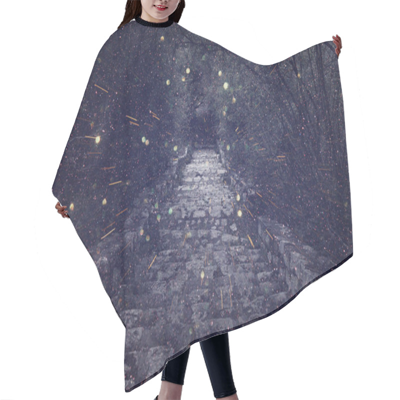 Personality  Abstract And Mysterious Image Of Old Witch Castle Gate Hair Cutting Cape