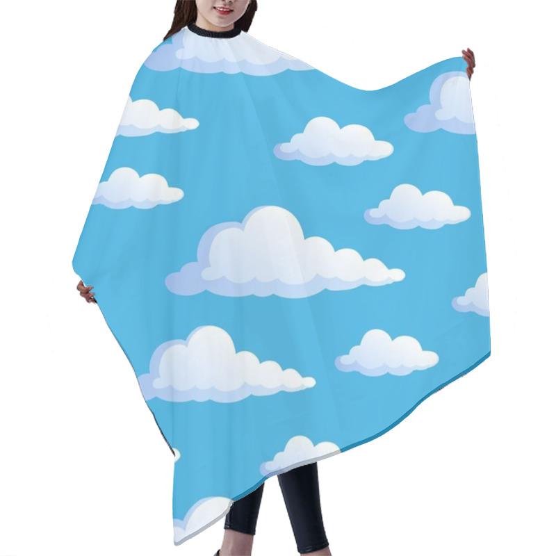 Personality  Seamless Background With Clouds 1 Hair Cutting Cape