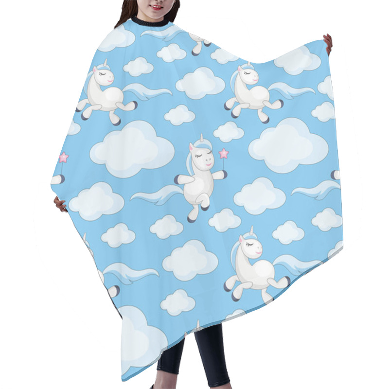 Personality  Unicorns And Clouds Hair Cutting Cape