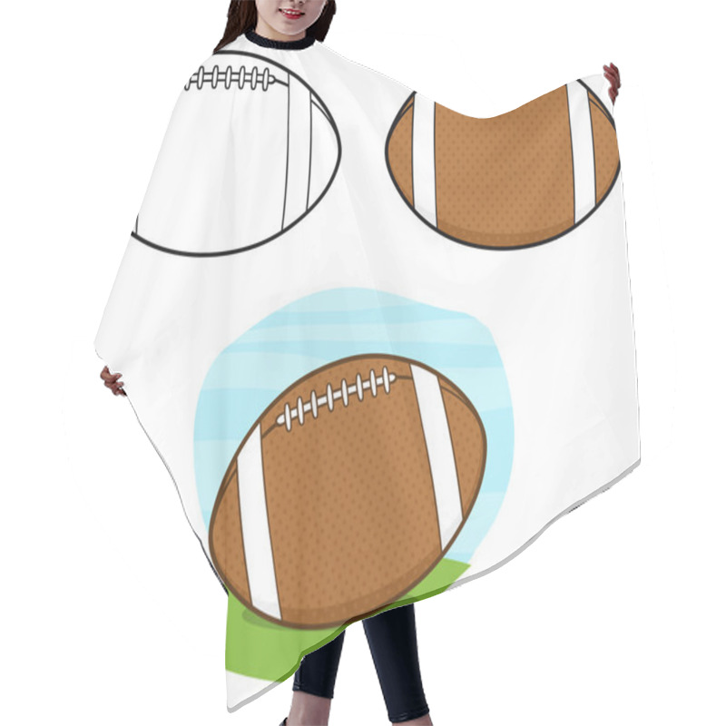 Personality  Rugby Ball Set Hair Cutting Cape