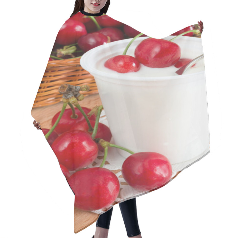 Personality  Yogurt With Cherries Hair Cutting Cape