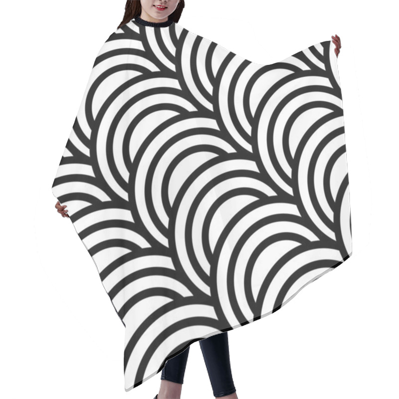 Personality  Seamless Stripes Pattern Hair Cutting Cape