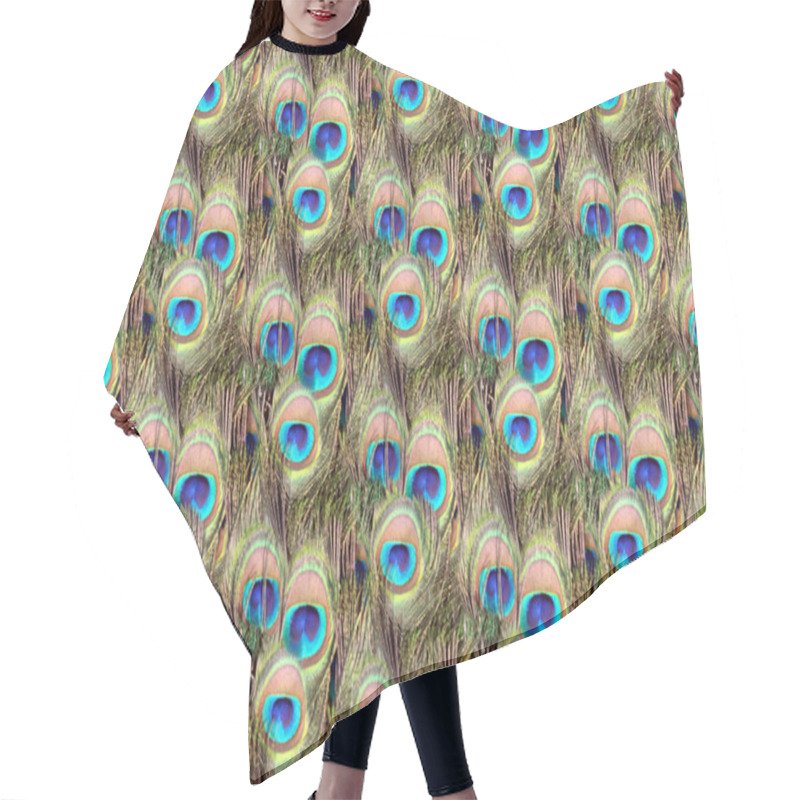 Personality  Peacock Pattern Hair Cutting Cape